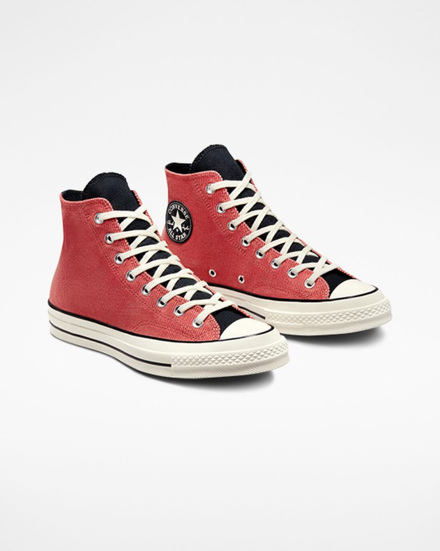 Tenisi Inalti Barbati Converse Chuck 70 Workwear Rosii Negrii | RO Q13TJA289